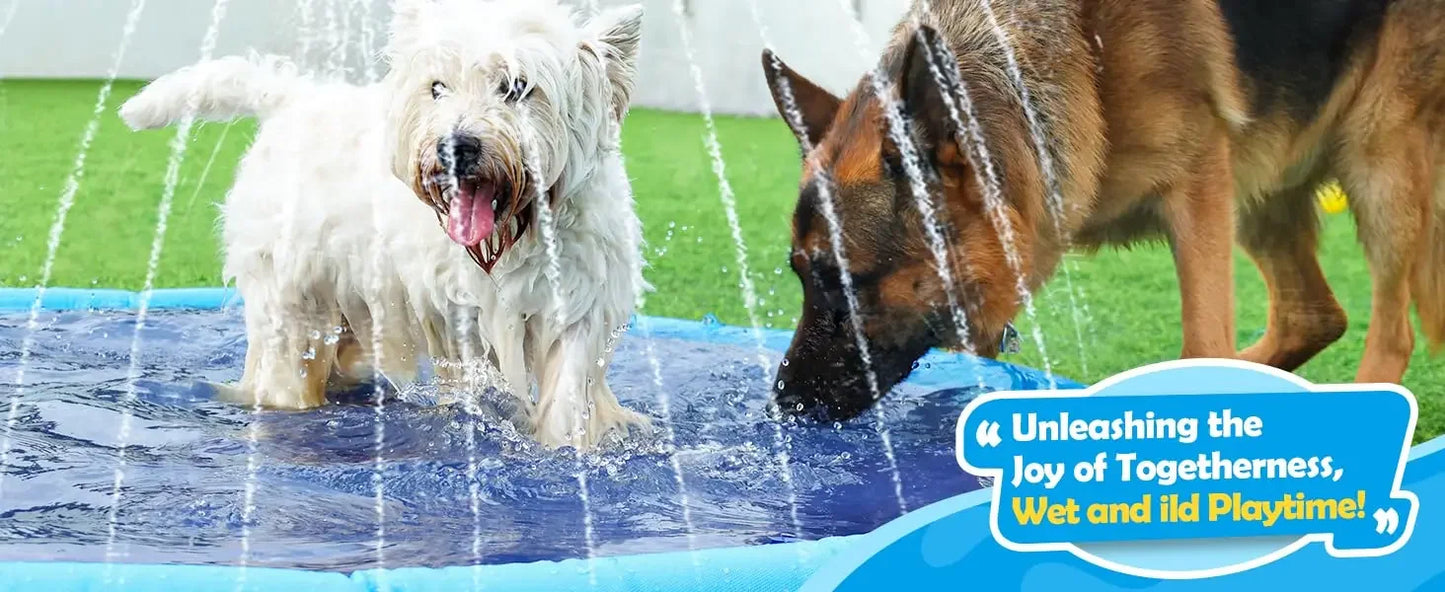 Dog Cool Toys Splash Pad for Dogs Anti-Slip Pool for Large Dogs Thickened Durable Outdoor Water Play Mat Summer Sprinkler Toy