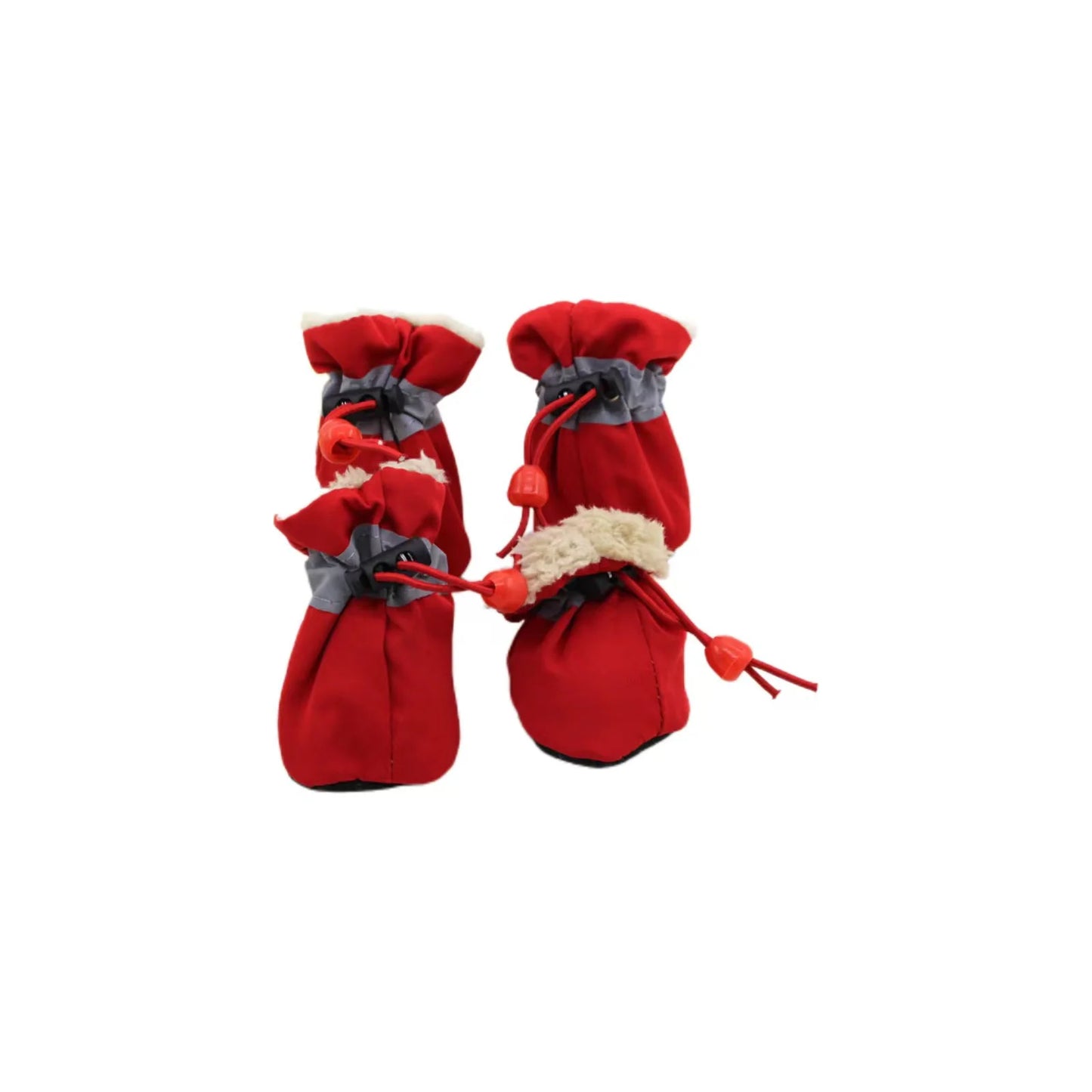 4pcs Anti-slip Adjustable Breathable Pet Shoes Waterproof Winter Pet Dog Footwear Thick Warm For Prewalkers Socks Booties
