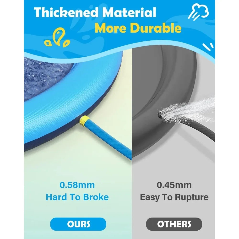 Dog Cool Toys Splash Pad for Dogs Anti-Slip Pool for Large Dogs Thickened Durable Outdoor Water Play Mat Summer Sprinkler Toy