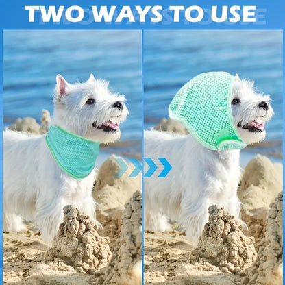 Pet Cooling Scarf - Adjustable Nylon Neck Collar Lightweight Durable Easy-clean, for Dogs Cats Hiking Heatstroke Prevention