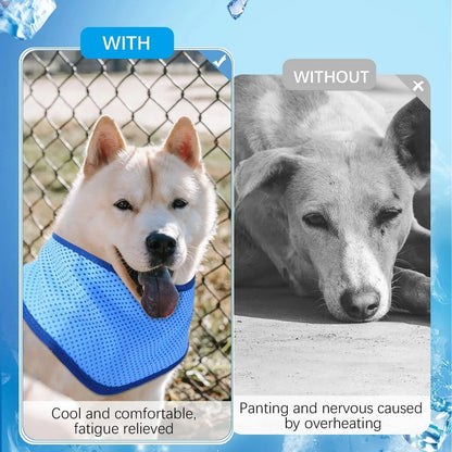 Summer Dog Cooling Ice Scarf Cool Ice Towel Quick Release Hot Pet Clothes Cool Jacket For Small Medium Largr Dog Accessories ﻿