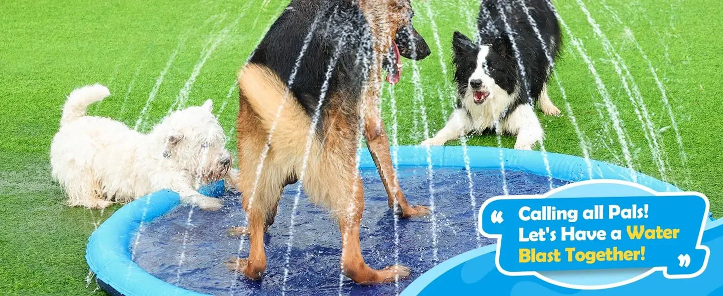 Dog Cool Toys Splash Pad for Dogs Anti-Slip Pool for Large Dogs Thickened Durable Outdoor Water Play Mat Summer Sprinkler Toy
