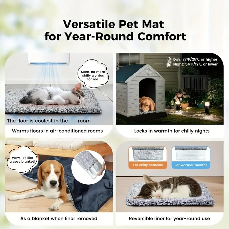 Winter Warming Pet Mattress, Super Warm Cat And Dog Pad, Washable And Non-Slip Mat, Suitable for Small to Large Dogs And Cats