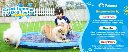 Dog Cool Toys Splash Pad for Dogs Anti-Slip Pool for Large Dogs Thickened Durable Outdoor Water Play Mat Summer Sprinkler Toy