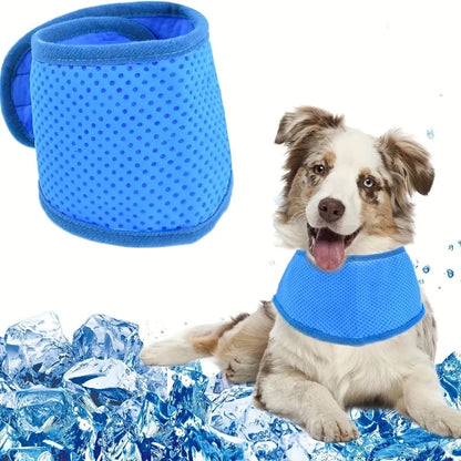 Pet Cooling Scarf - Adjustable Nylon Neck Collar Lightweight Durable Easy-clean, for Dogs Cats Hiking Heatstroke Prevention