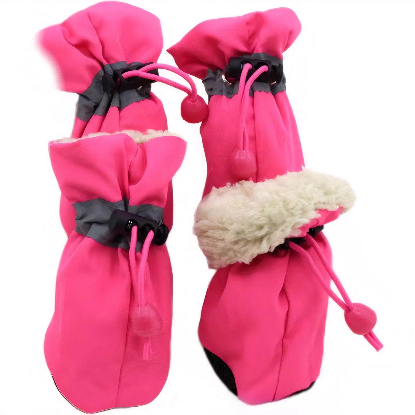 4pcs Anti-slip Adjustable Breathable Pet Shoes Waterproof Winter Pet Dog Footwear Thick Warm For Prewalkers Socks Booties